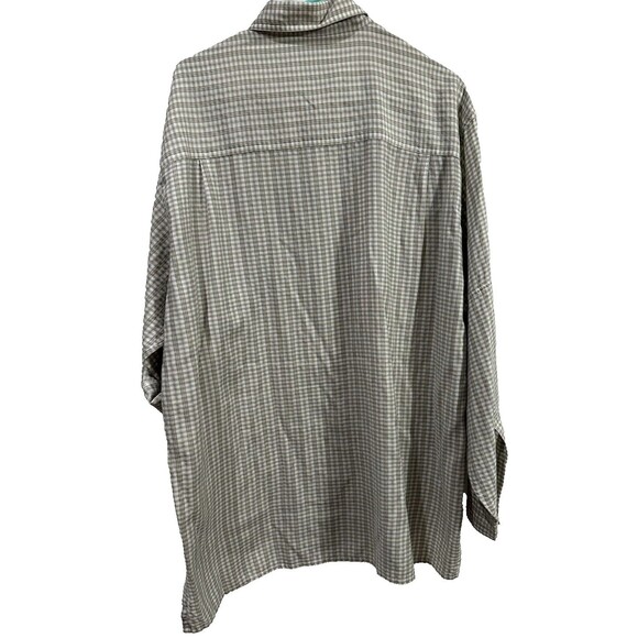 Columbia Women’s Green Plaid Button up  Long Sleeve Polyester Blend Shirt Large - Picture 11 of 12
